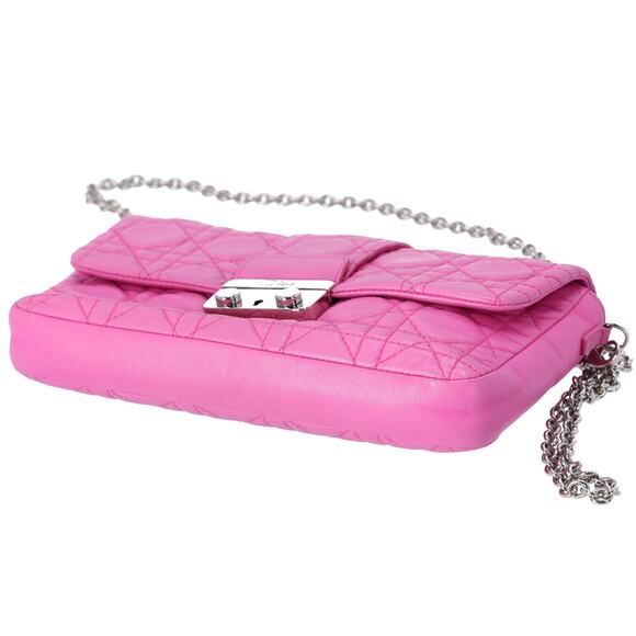 Christian Dior Miss Dior Promenade Wallet Crossbody Pink Lambskin - Picture 3 of 6